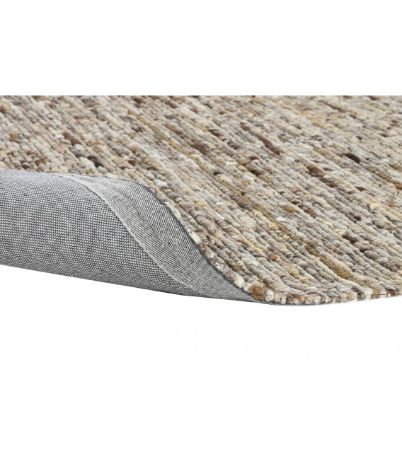 Alfombra rectangular boho chic, lana tejida a mano en tonos tierra. Mdmhogar4