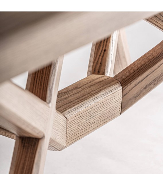 Mesa de comedor extensible en madera natural, diseño contemporáneo. Mdmhogar6