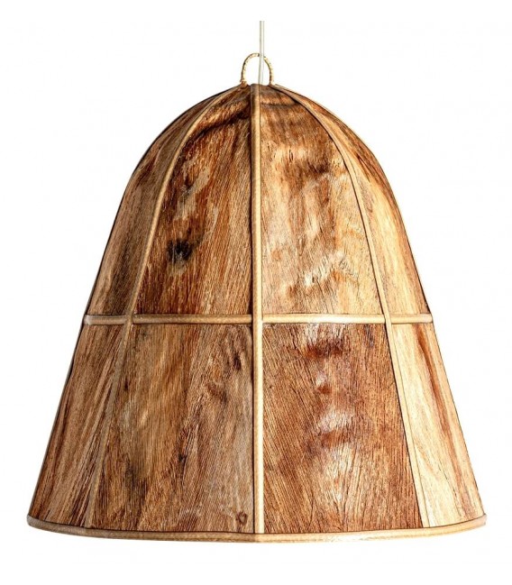 Lámpara de techo colonial en madera de coco, diseño artesanal único. Mdmhogar1