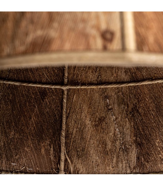 Lámpara de techo colonial en madera de coco, diseño artesanal único. Mdmhogar3