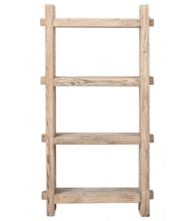 Estantería oriental en madera maciza, acabado natural y artesanal. Mdmhogar1