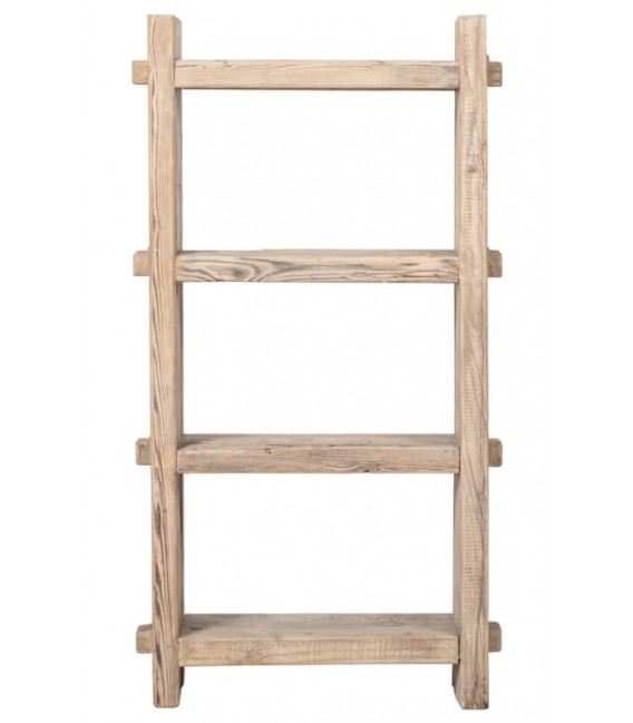 Estantería oriental en madera maciza, acabado natural y artesanal. Mdmhogar1