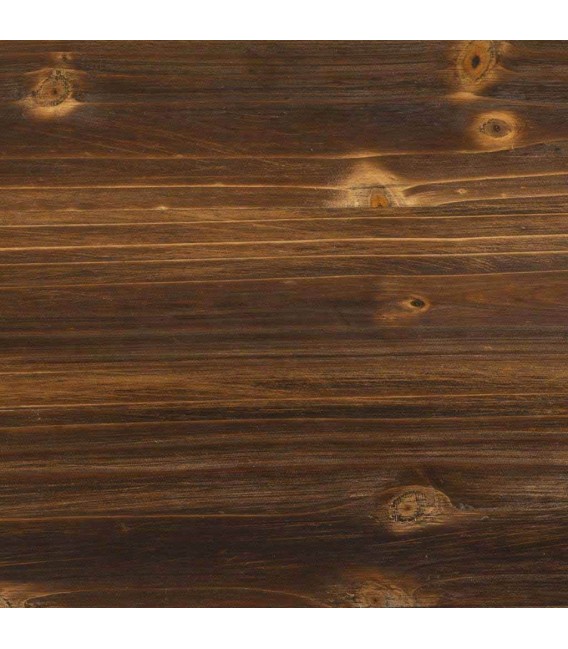 Estantería industrial en madera de abeto teñida y metal negro. Mdmhogar3