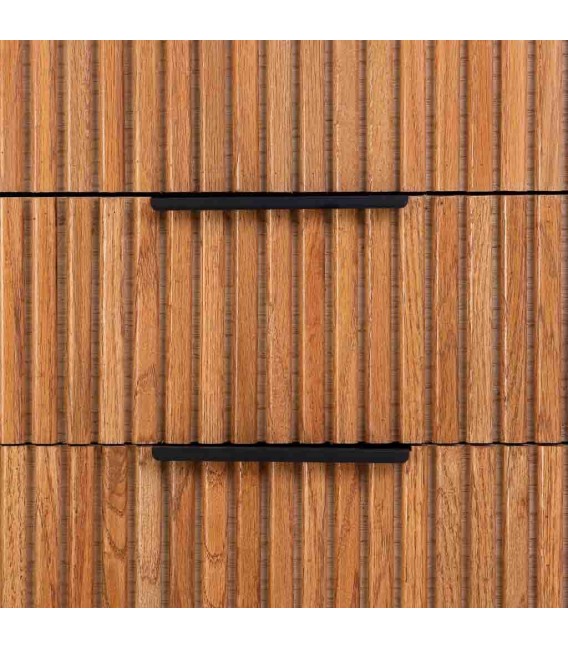 Mesita de noche industrial chic en madera y metal, con 3 cajones. Mdmhogar5