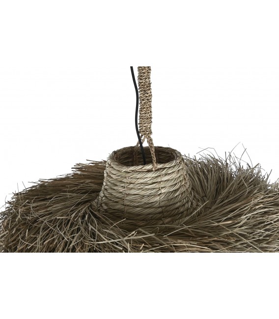 Lámpara de techo boho en fibras naturales trenzadas a mano. Mdmhogar4