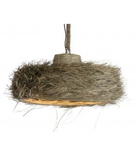 Lámpara de techo boho en fibras naturales trenzadas a mano. Mdmhogar1