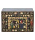 Baúl antiguo oriental en madera de sicomoro decorada a mano. Mdmhogar1