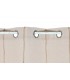 Cortina de algodón beige con borlas y anillas, estilo natural. Mdmhogar1