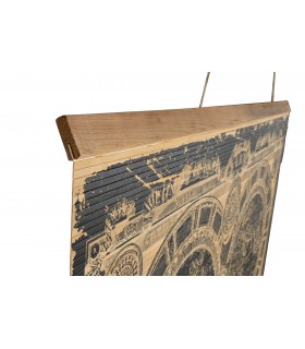 Cuadro mapamundi en madera de bambú, estilo rústico colonial. Mdmhogar1