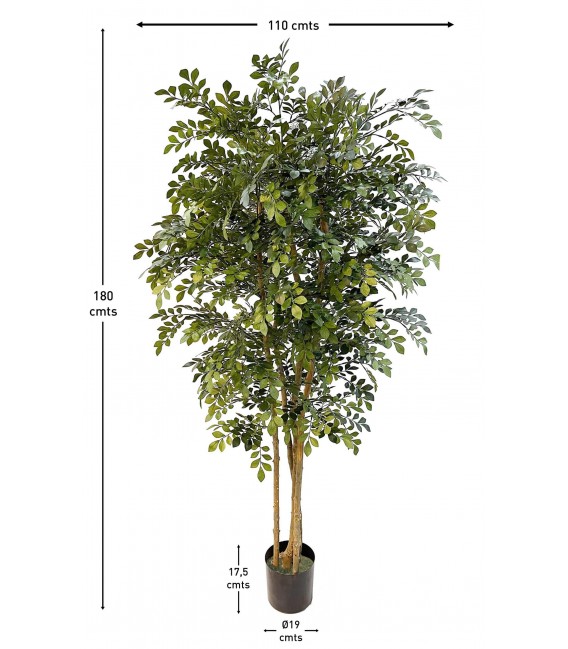 Árbol artificial de acacia con maceta, realista y sin mantenimiento. Mdmhogar4