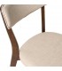 Silla en madera de nogal y tapizado beige, diseño cómodo y elegante. Mdmhogar4
