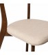 Silla en madera de nogal y tapizado beige, diseño cómodo y elegante. Mdmhogar5