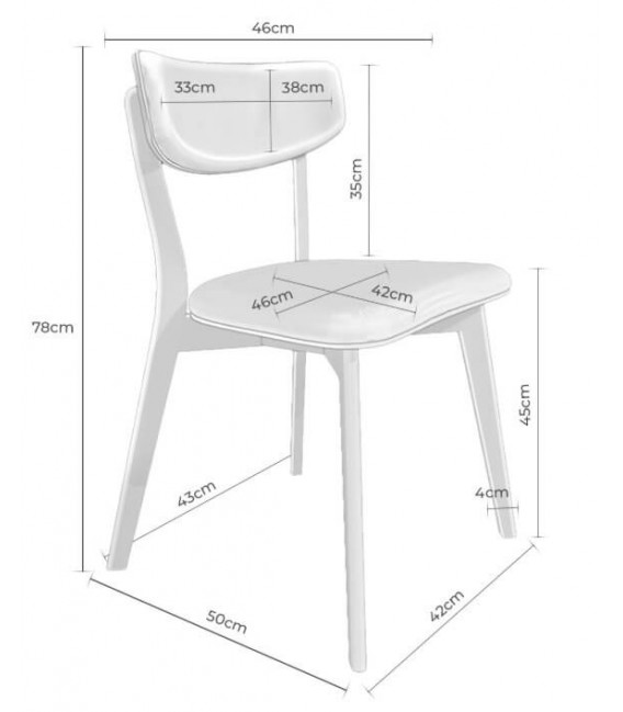 Silla en madera de nogal y tapizado beige, diseño cómodo y elegante. Mdmhogar6