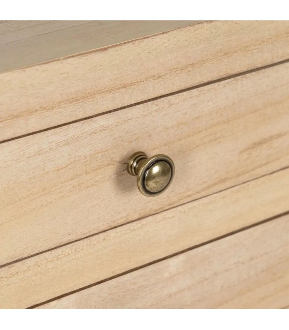 Consola de entrada pequeña de madera natural 4 cajones. Mdmhogar3