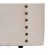 Cabecero tapizado beige con tachuelas, ideal para cama matrimonio. Mdmhogar3