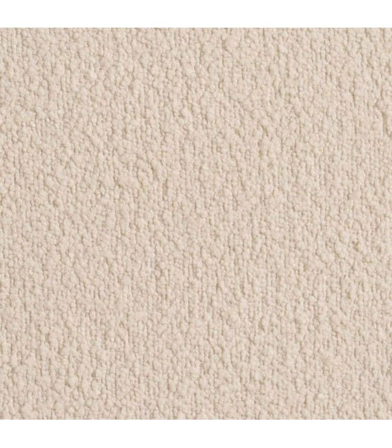 Butaca en madera de teca y bouclé blanco, diseño moderno y elegante. Mdmhogar7