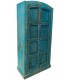 Armario Alacena Antiguo de Madera Maciza en Azul Envejecido Mdmhogar