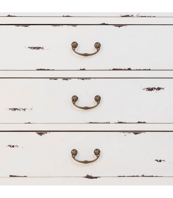 Armario alacena de madera, 4 cajones y 2 puertas, estilo oriental. Mdmhogar6