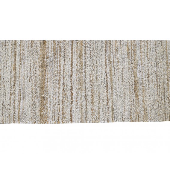 Alfombra rectangular de algodón, tejida a mano, tonos marrones. Mdmhogar3