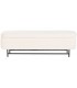 Banco pie de cama con arcón, tapizado bouclé blanco, estilo moderno. Mdmhogar2