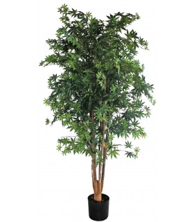 Árbol artificial de arce verde 165 cm con tronco natural y maceta. Mdmhogar1