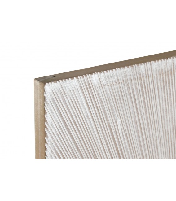 Cabecero tallado blanco, madera MDF con acabado decapado artesanal. Mdmhogar1