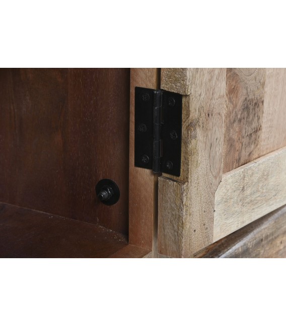 Librería de madera maciza con escalera, 4 puertas de cristal.7