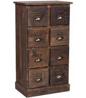 Sinfonier pequeño rústico, 8 cajones, madera reciclada. Mdmhogar