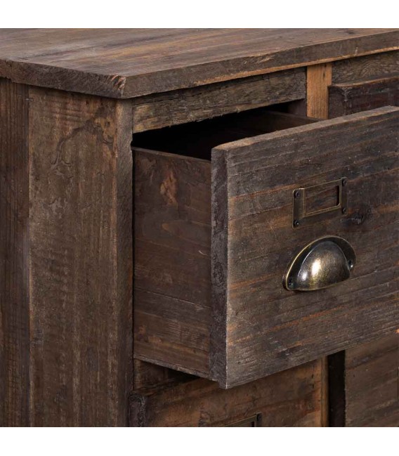 Sinfonier pequeño rústico, 8 cajones, madera reciclada. Mdmhogar3