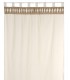 Cortina de algodón y yute con anillas, diseño en beige natural. Mdmhogar
