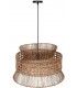 Lámpara de techo en ratán y yute trenzado, estilo natural. Mdmhogar1
