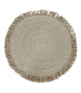 Alfombra redonda boho en yute natural trenzado a mano. Mdmhogar