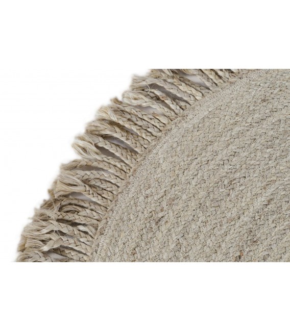 Alfombra redonda boho en yute natural trenzado a mano. Mdmhogar1