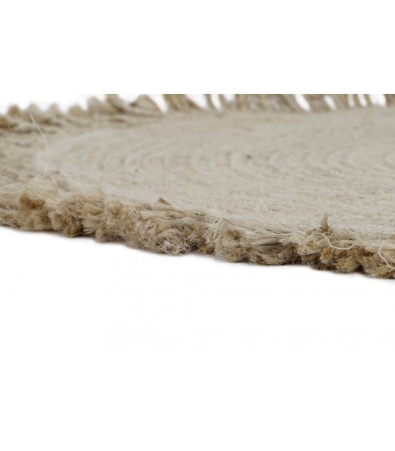 Alfombra redonda boho en yute natural trenzado a mano. Mdmhogar2
