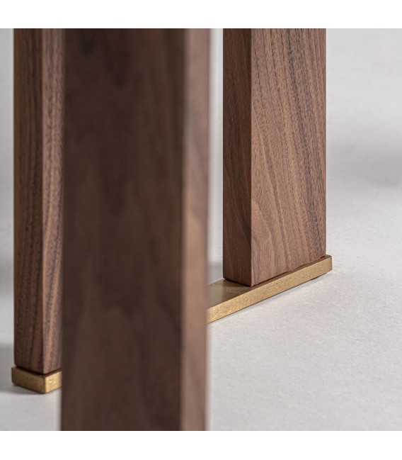 Estantería oriental de olmo y nogal con detalles dorados, única. Mdmhogar4