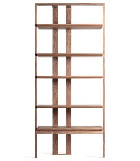 Estantería oriental de olmo y nogal con detalles dorados, única. Mdmhogar1