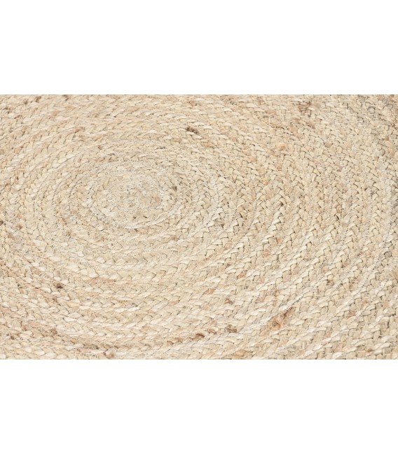 Alfombra redonda de yute trenzado, estilo boho y natural. Mdmhogar3