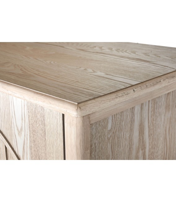 Armario ropero de madera de abeto y ratán natural, estilo oriental. Mdmhogar5