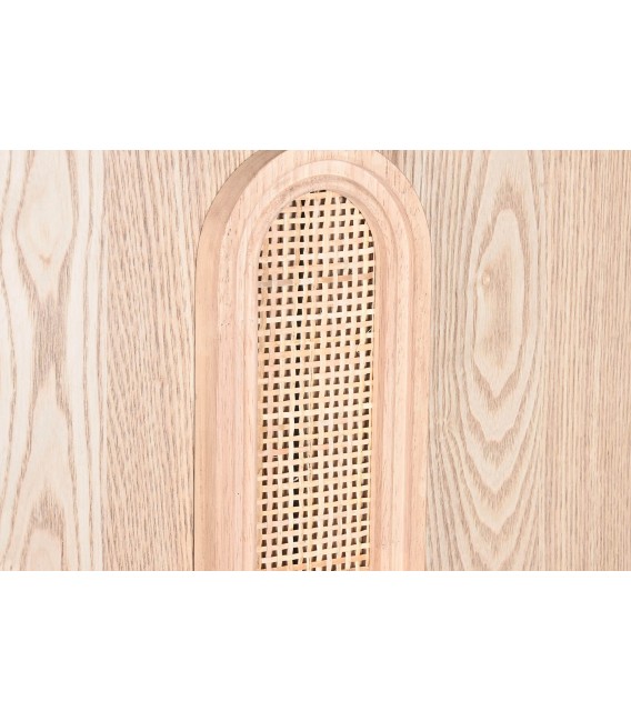 Armario ropero de madera de abeto y ratán natural, estilo oriental. Mdmhogar8