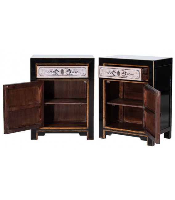 Conjunto de 2 mesitas orientales, madera maciza y detalles a mano. Mdmhogar1