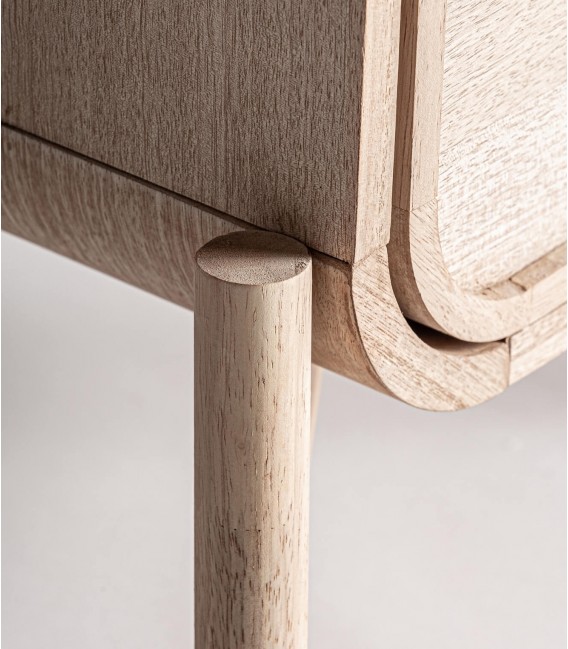 Sinfonier colonial de madera de fresno y ratán, diseño natural. Mdmhogar4