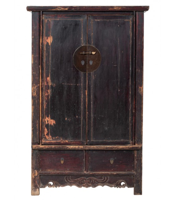 Armario alacena antiguo oriental, madera de olmo, pieza única. Mdmhogar1