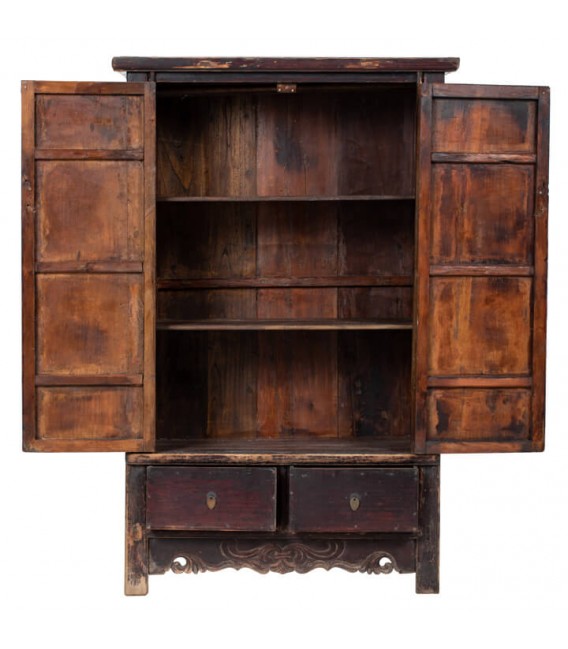 Armario alacena antiguo oriental, madera de olmo, pieza única. Mdmhogar2