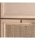 Mesita de noche en madera y ratán natural con 3 cajones. Mdmhogar4