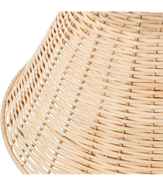 Lámpara de sobremesa de ratán natural trenzado, estilo colonial Mdmhogar3