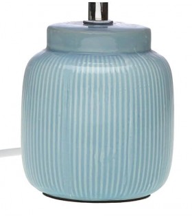 Lámpara de sobremesa pequeña azul y blanca, diseño moderno. Mdmhogar1