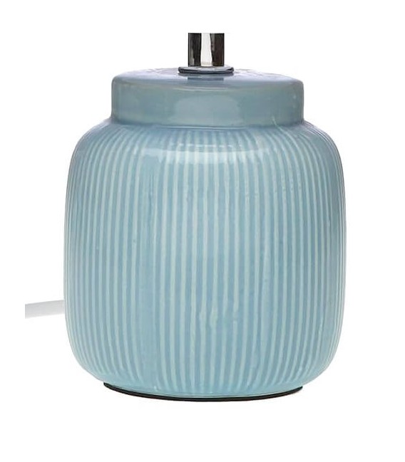 Lámpara de sobremesa pequeña azul y blanca, diseño moderno. Mdmhogar1