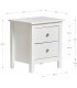 Mesita de noche blanca estilo nórdico con 2 cajones funcionales Mdmhogar4