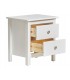 Mesita de noche blanca estilo nórdico con 2 cajones funcionales Mdmhogar3