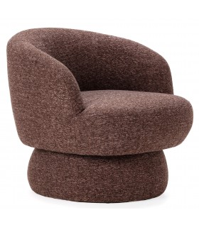 Butaca giratoria vintage en tela violeta y espuma de alta densidad. Mdmhogar1